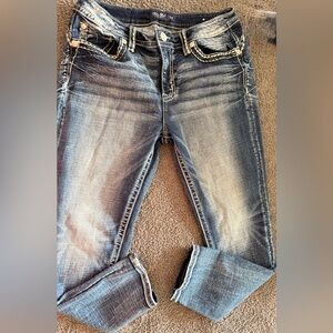Miss Me Denim Jeans with Contrast Stitching